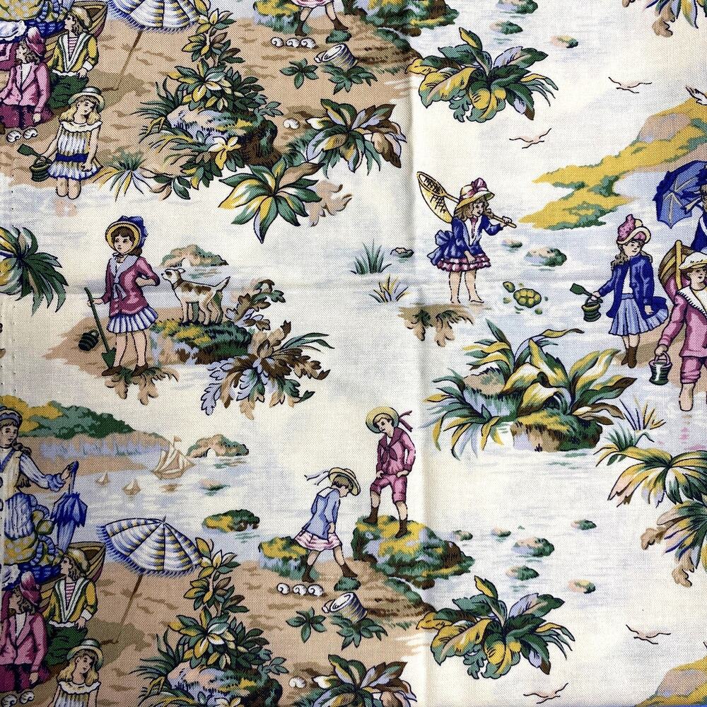 Centre Harbour by Judy Sabanek RJR Victorian Beach Rare OOP 1.5 Yd Fabric
